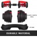 Adjustable Dumbbell 5-52.5lbs (Single) Red & Black